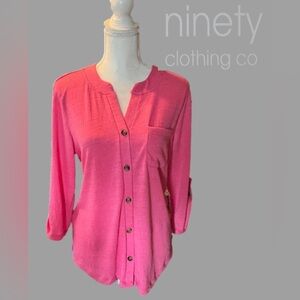 Ninety Clothing Co Beautiful Blouse Color Fruit Punch , NEW